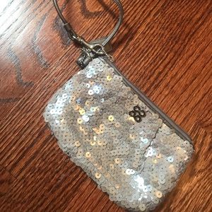 Coach Silver Sequence Wristlet